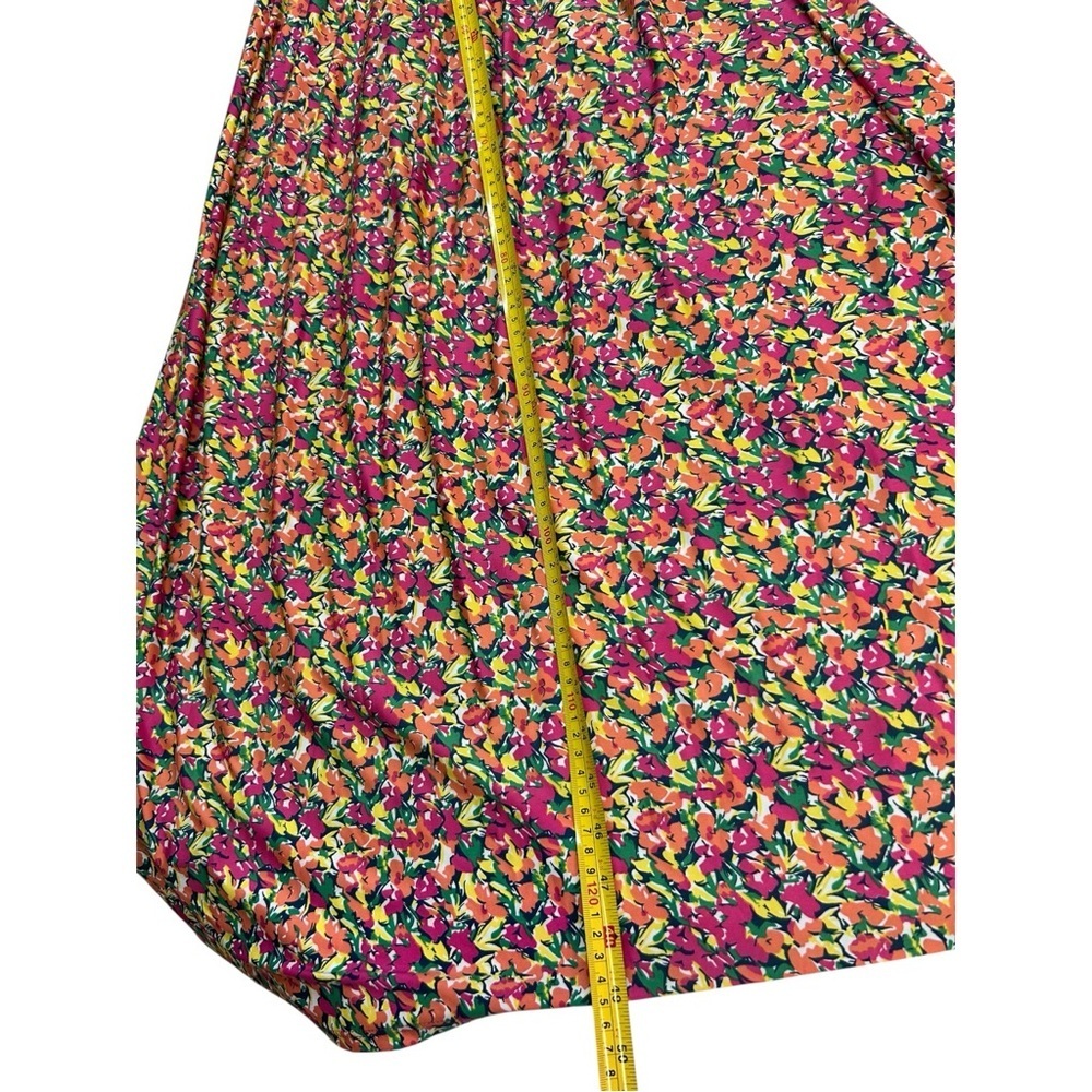 Sabrina Lauren Floral Maxi Dress XL Pink Multicolor Cold Shoulder Boho - Picture 6 of 10